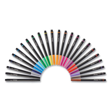 Sharpie® Art Pen Porous Point Pen, Stick, Fine 0.4 Mm, Assorted Ink Colors, Black Barrel, 24-pack freeshipping - TVN Wholesale